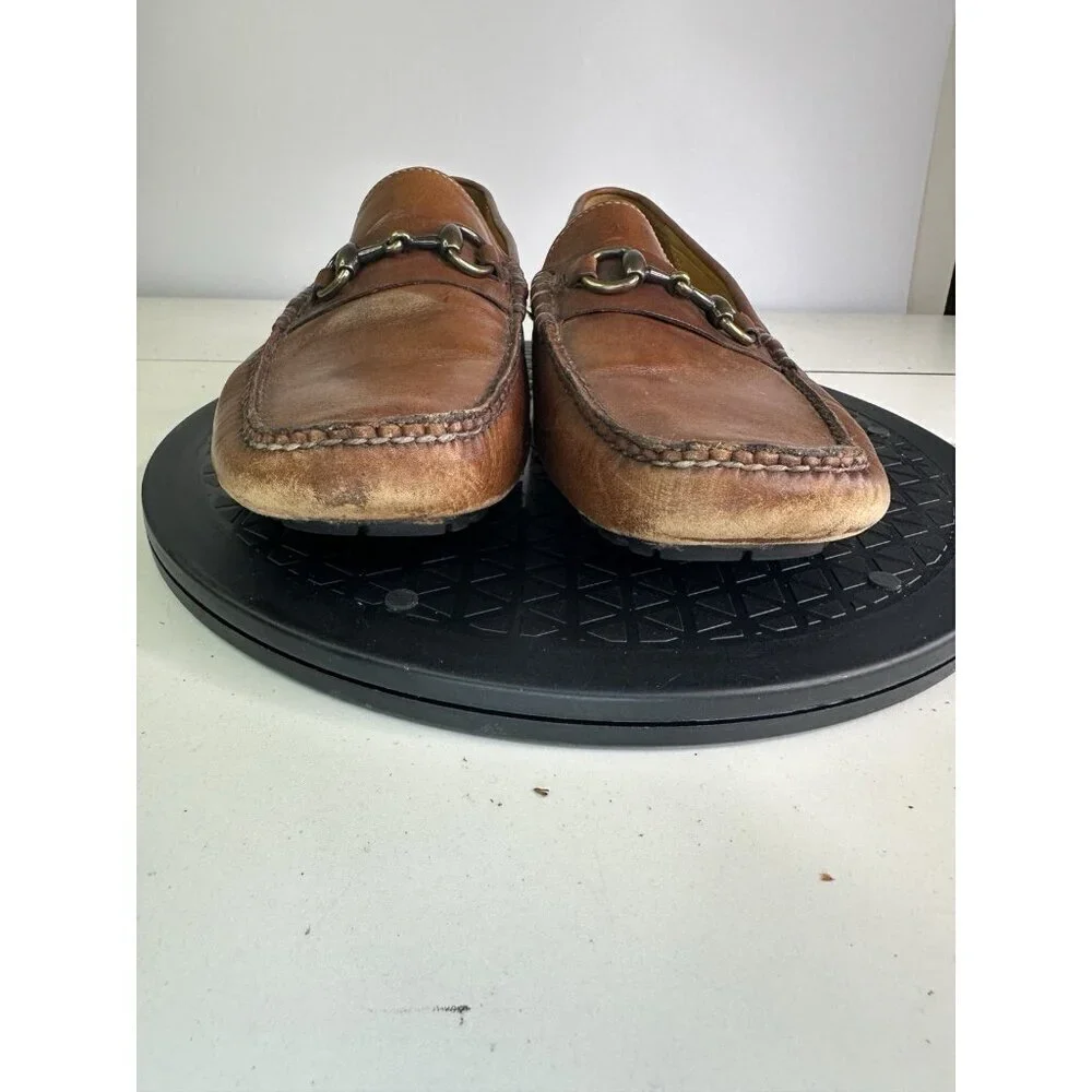 Cole Haan C09298 Men 9.5 M Cognac Leather Horsebit Dress Loafers Slip-on Shoe